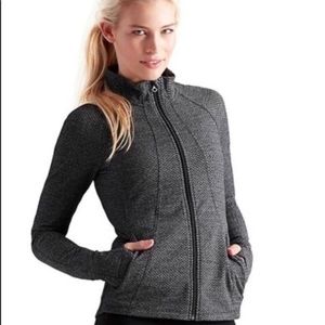 Athleta Herringbone Jacket-Gray, Medium